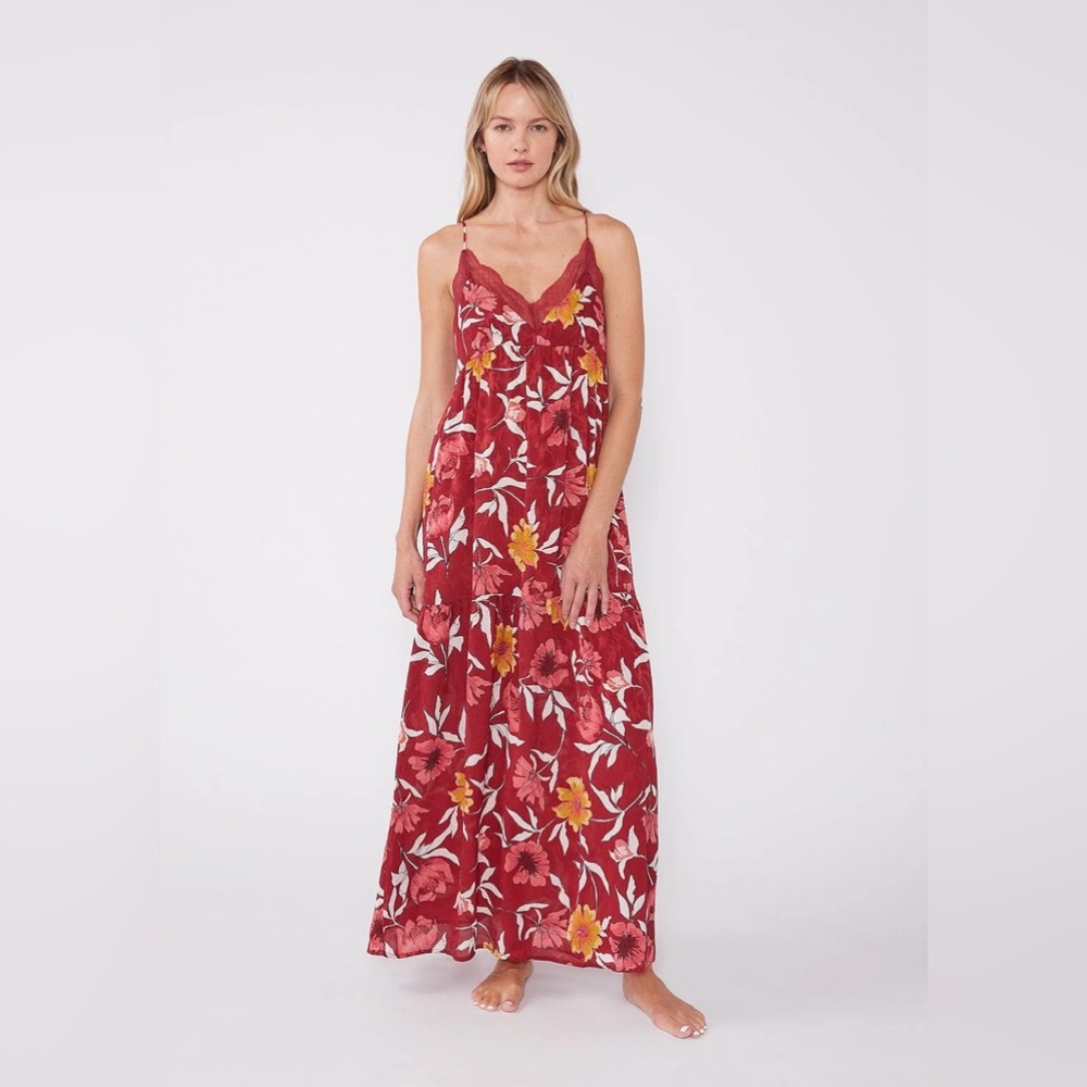 LOVESTITCH LACE INSET FLORAL MAXI DRESS ❤️NWT❤️